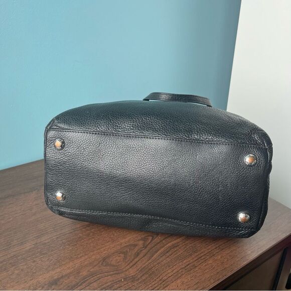 MICHAEL KORS Black Leather Jet Set Voyager Hamilton Harper Tote Laptop Work Bag - Picture 11 of 15